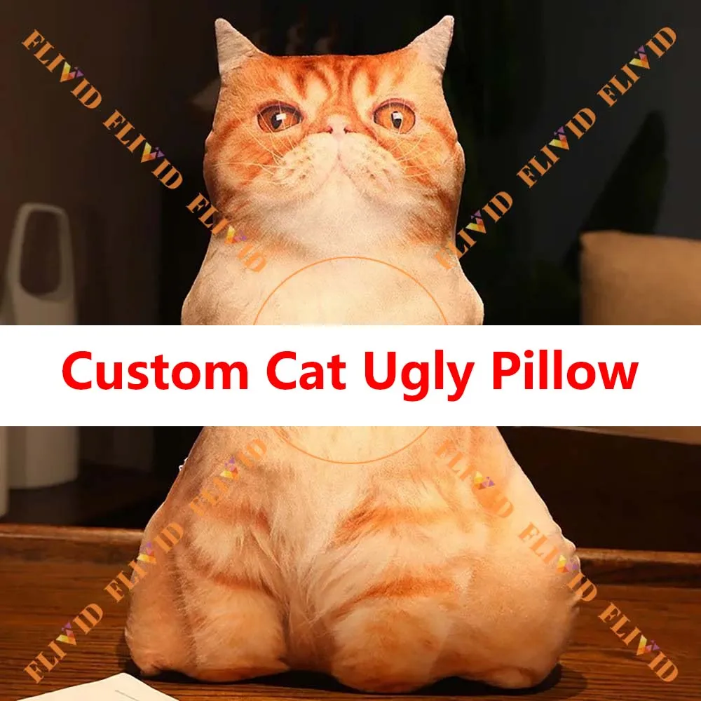 

Custom 3D Pet Animals Ugly Pillow Personalized Creative Gift Sofa Throw Pillow Customized Dog Cat Pillow Animal Memorial Cushion