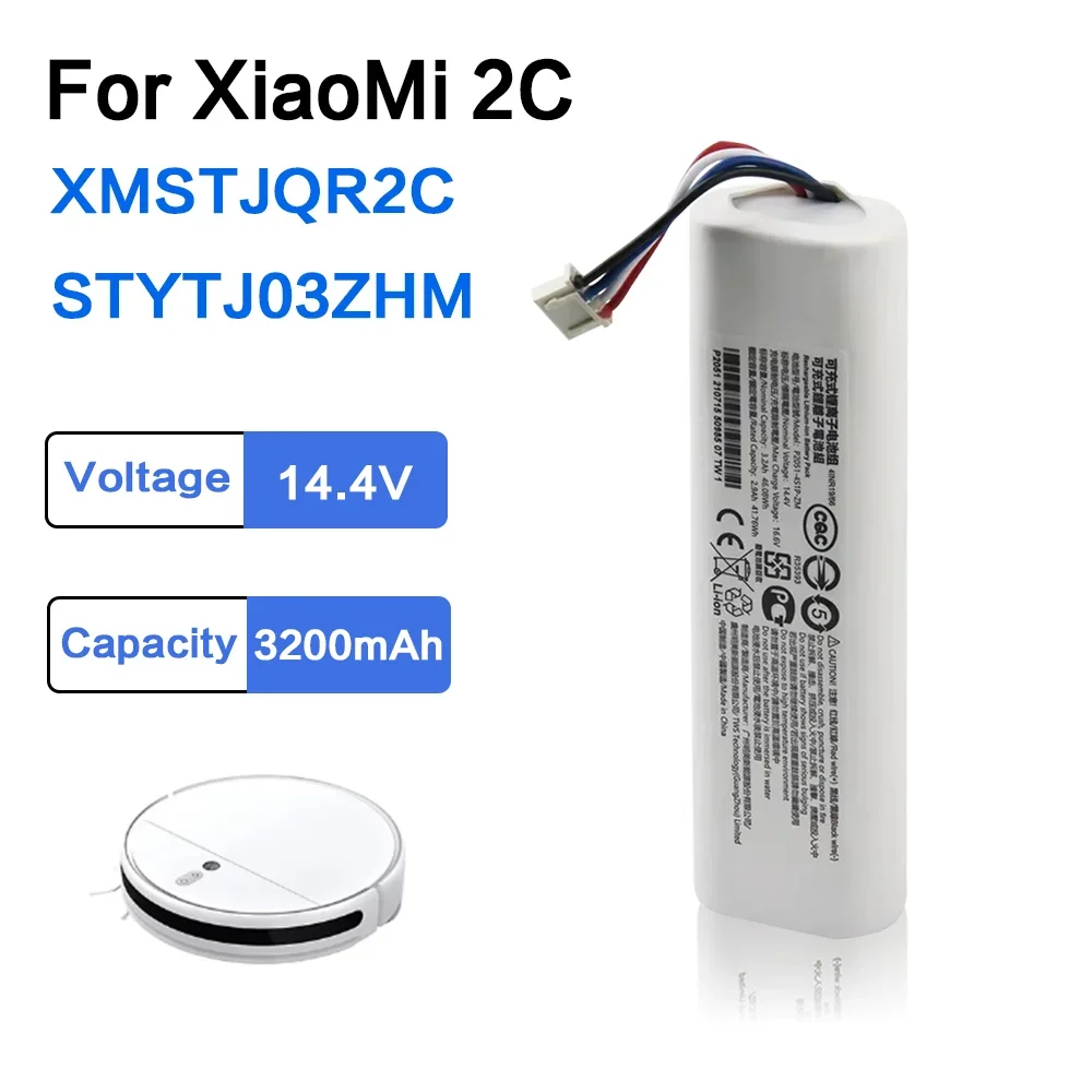 

14.4V Replacement Li-ion Battery For Xiaomi Mi Robot Vacuum 2C XMSTJQR2C / STYTJ03ZHM / P2051-4S1P-ZM Battery Pack 18650.00