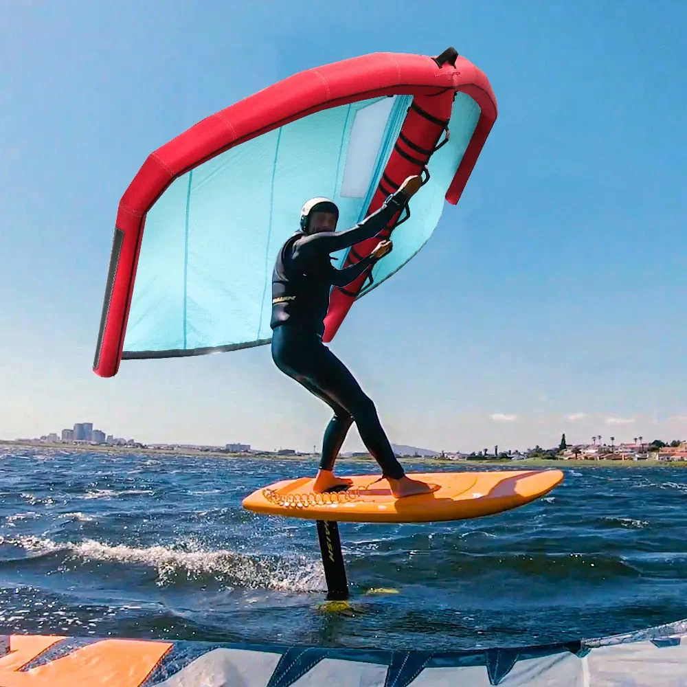 Ready to ship double airbags portable surfing kite inflatable wing foil sup windsurf sail