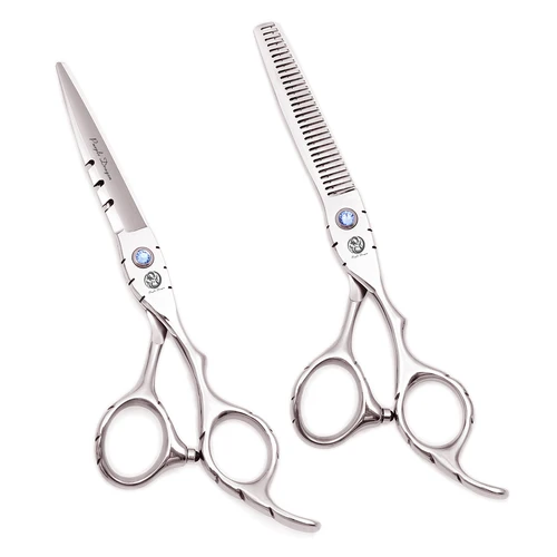 Tijeras profesionales para el cabello, tijeras de acero inoxidable de dragón púrpura de 5,5 ""y 6"" para salón de peluquería, tijeras para adelgazar, tijeras para el cabello Z1010