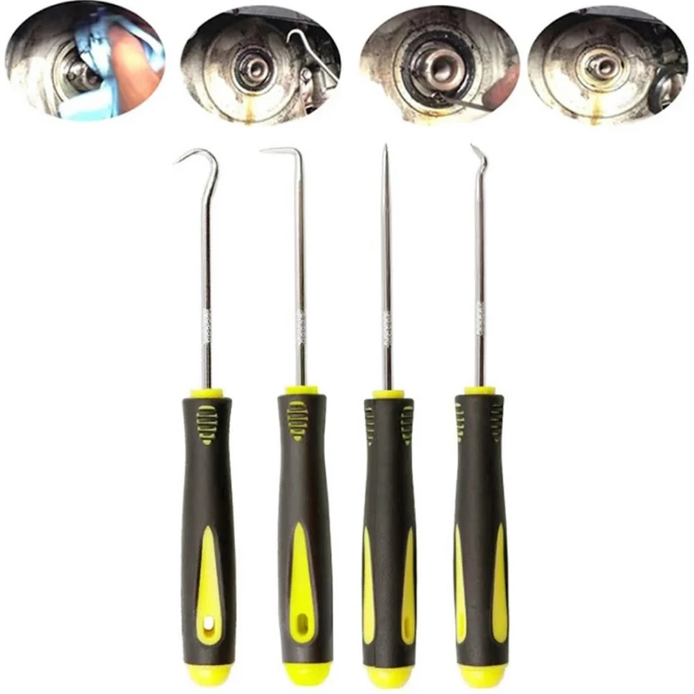 Car Auto Veículo Oil Seal Screwdrivers Set, O-Ring de vedação, Junta Extrator Remover, Pick Hooks Ferramentas de vedação, 16cm, 45, 90, 135 Em linha reta