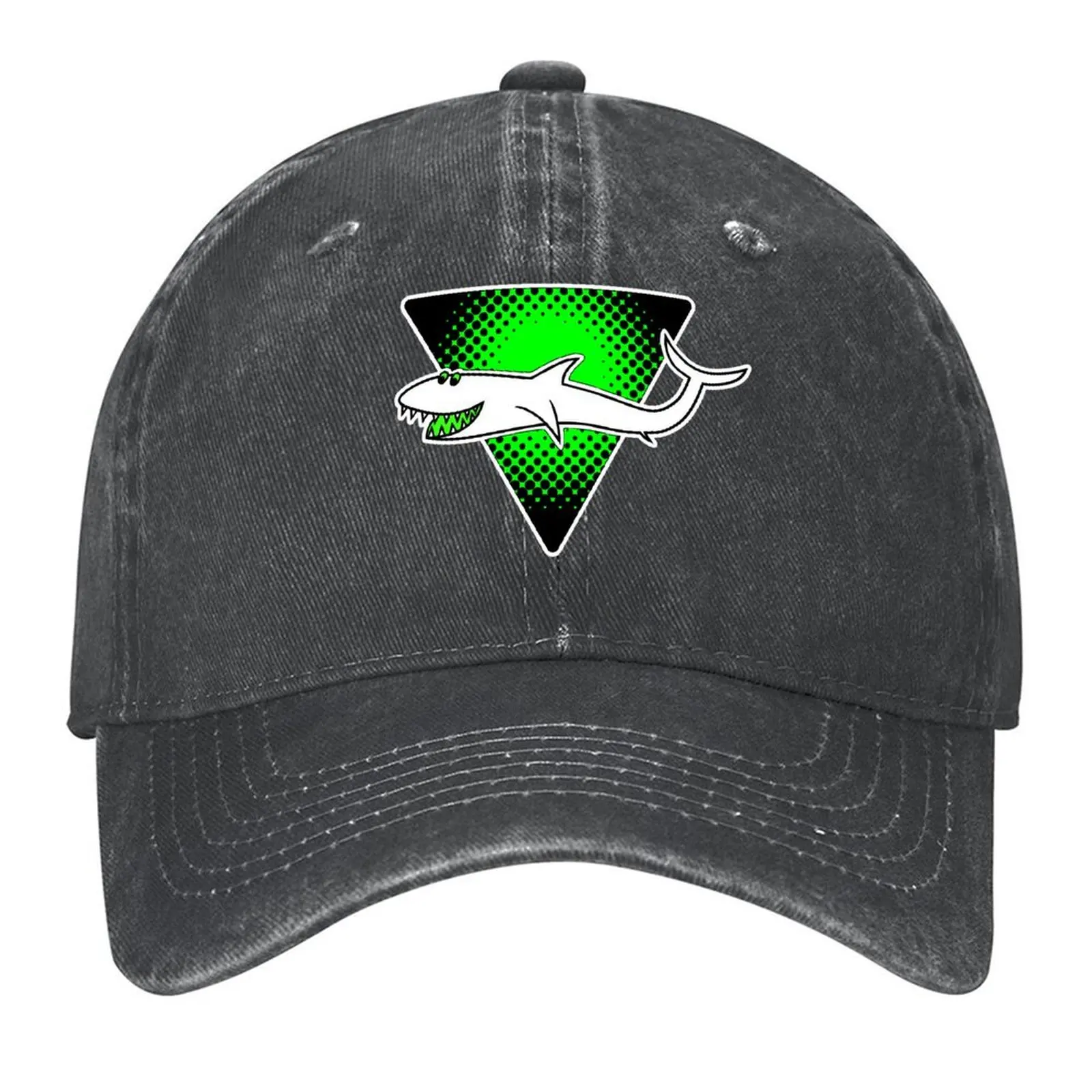 

Retro Shark Logo - green Baseball Cap beach hat Anime sailor cap for men hats on offer Elegant Women's Hats Men's