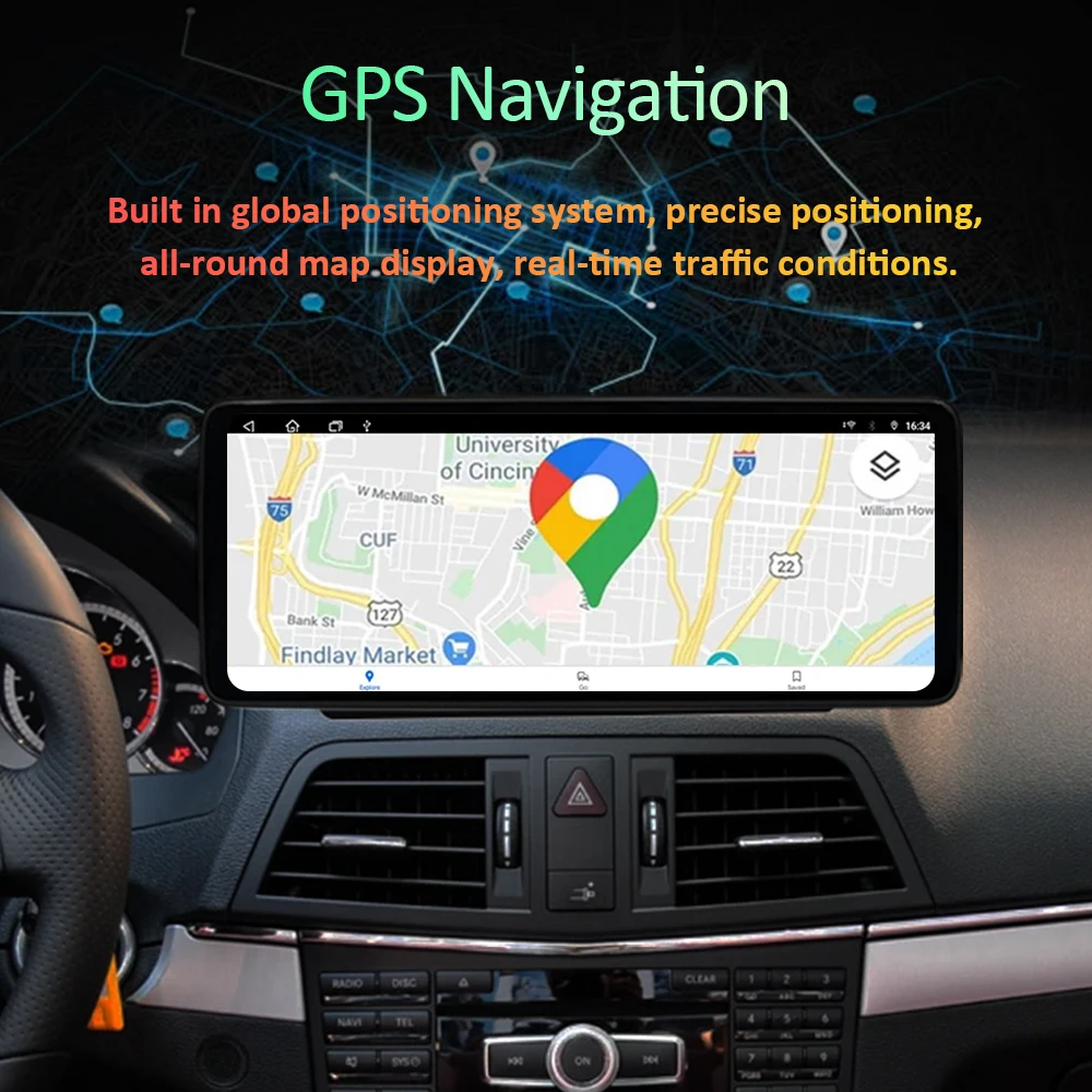 Car Radio Multimedia Player Wireless Carplay For Right Hand Drvie Benz E Class W212 2009-2015 Android auto WIFI 4G DSP Stereo BT