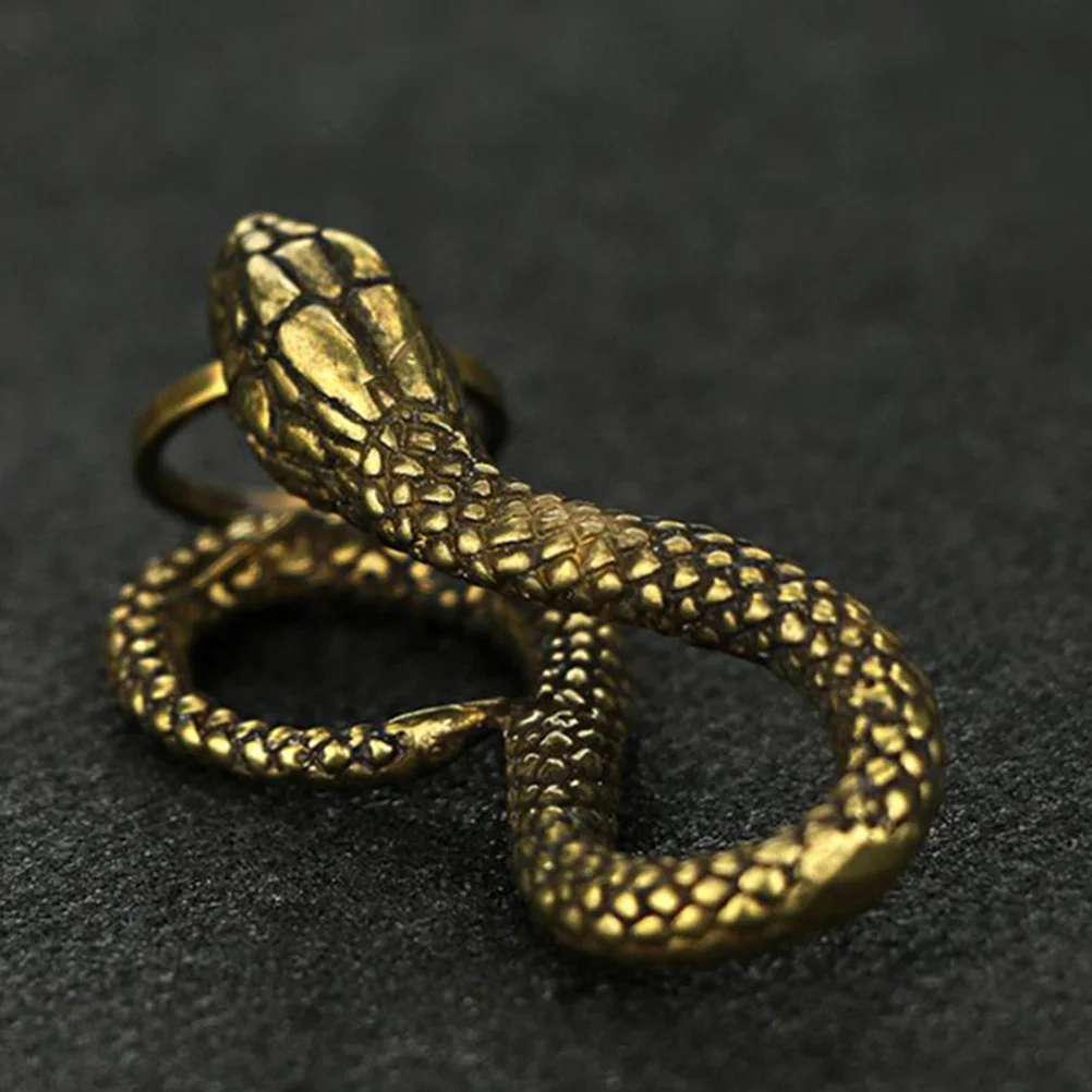 

Copper Snake Keychain DIY Pendant Charm Metal Key Ring Pendants H made Jewelry Bag Decor Accessories High Quality Long Lasting