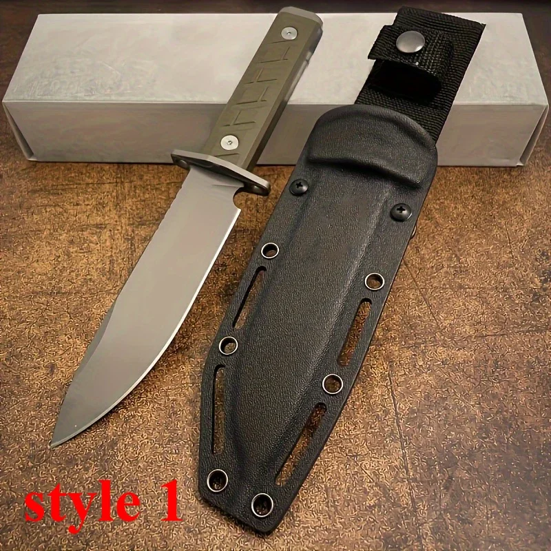 High Quality 0006 Portable Fixed Hunting Knife D2 Blade G10 Handles Hunting Tactical Camping Utility EDC Tool with Kydex Sheath