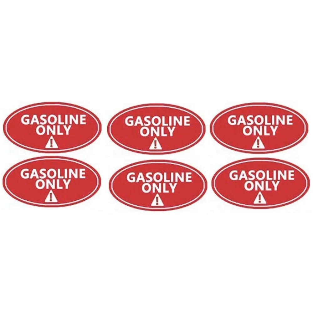 Gas Only Sticker Weather Proof Ultra Durable All Purpose Fuel Labels 6Pcs