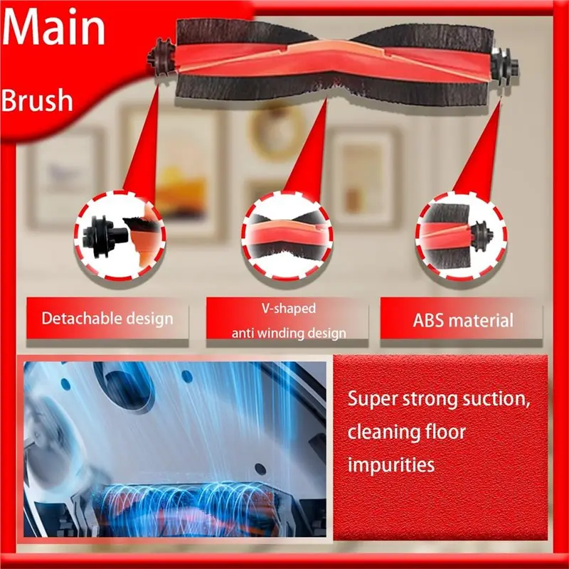 GARMENT| For 5 Pro/OV21GL Robot Vacuum Accessories Kit-Main Side Brush Hepa Filter Mop Pads Dust Bags Replacement Parts