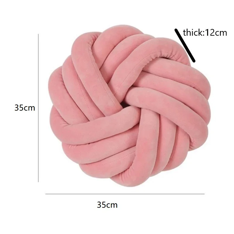 Green Handmade Knotted Ball Pillow Sofa Back Stuffed Cushion Cute Plush Throw Pillow Sofa Cushion Christmas Home Accessories - view 5