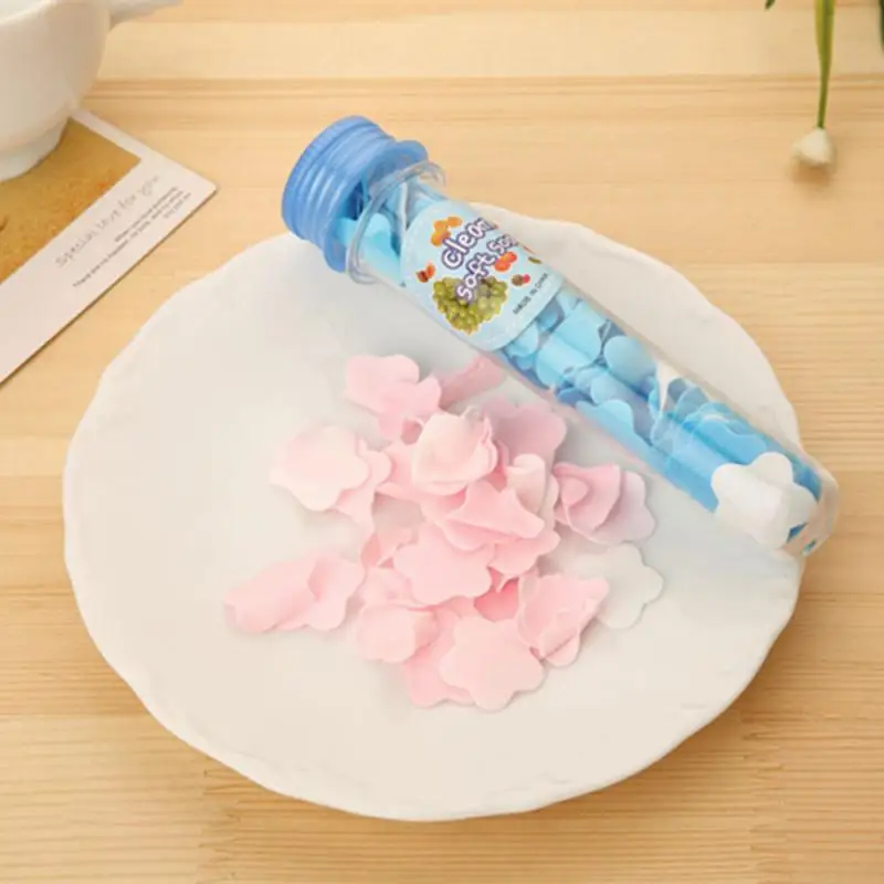 Portable Mini Flower Paper Soap Slice Case Random Color Body Hands Washing Bath Confetti Dish Foaming For Travel Cleaning