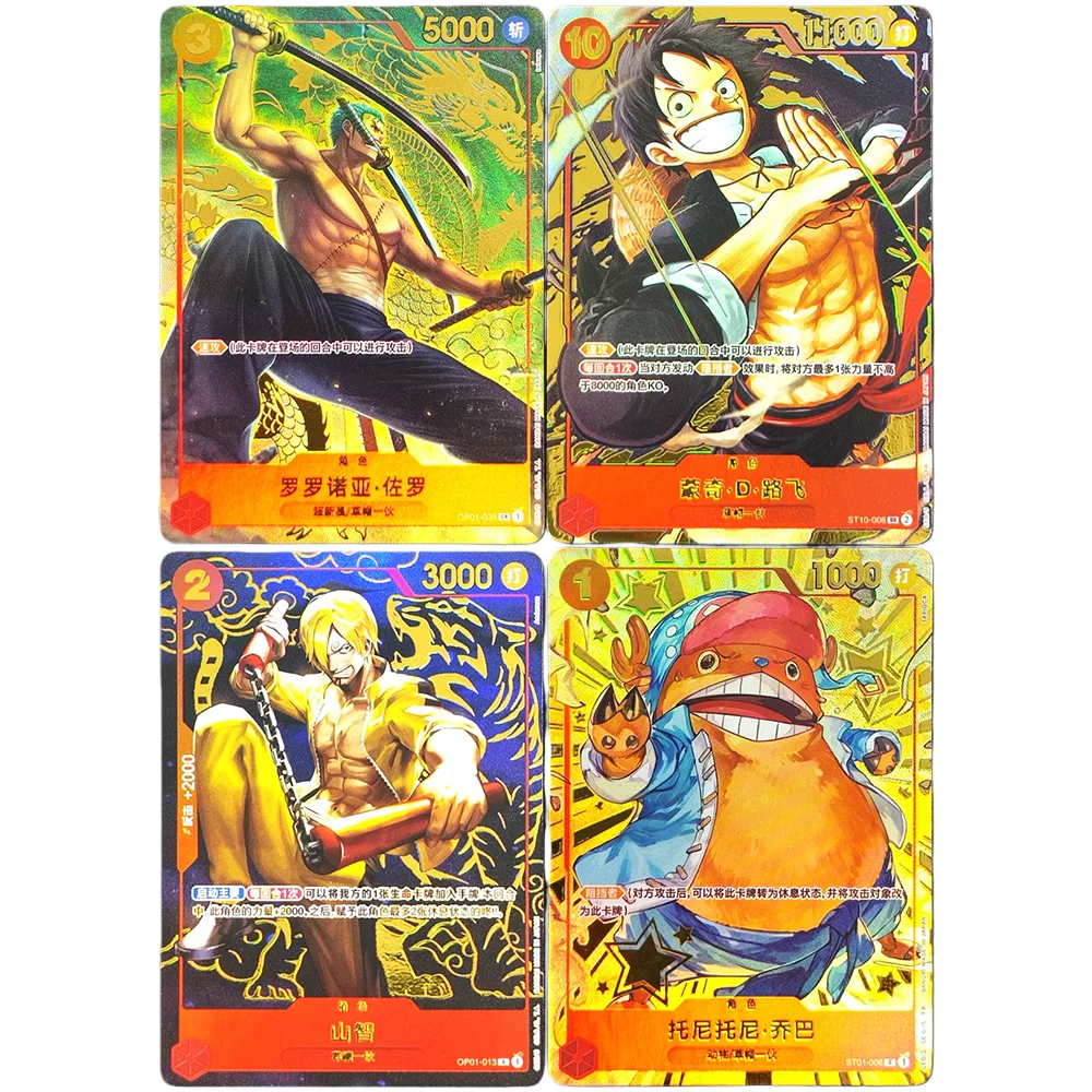 

Proxy 2024 ONE PIECE CHINESE 1 ST ANV SET ST10-006 LUFFY Chopper Zoro Sanji ST01-006 OP01-013 OP01-025 Карта японского аниме