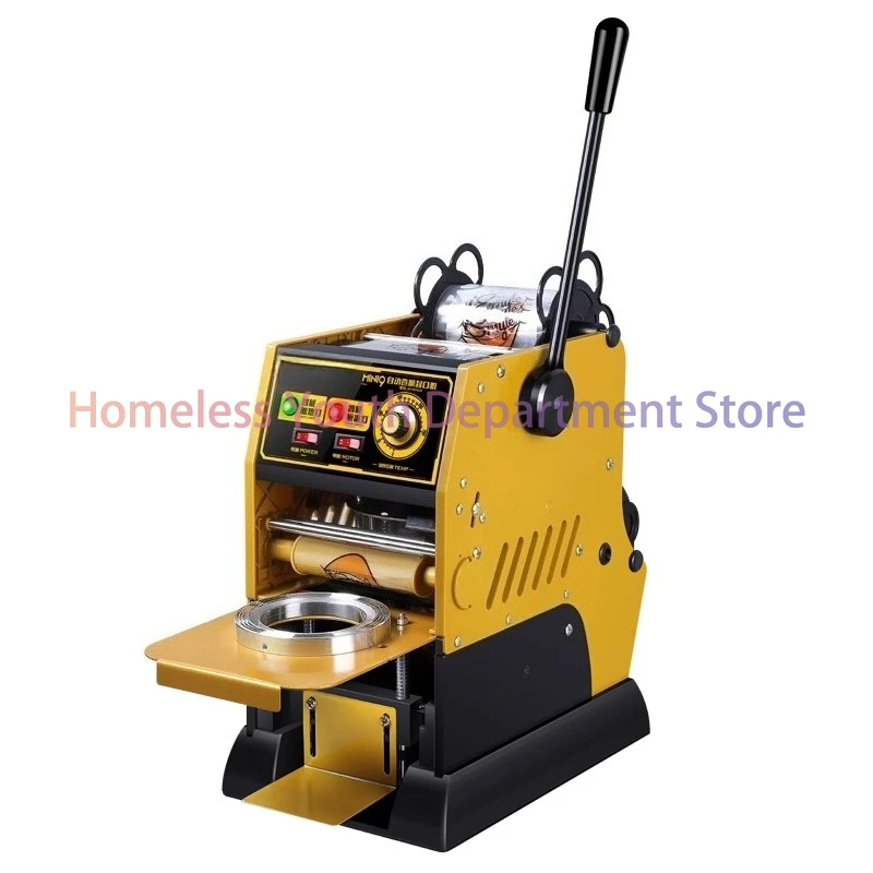 Automatic Film Sealing Machine for Commercial Coffee/juice/milk Tea Shops, 220V Manual Paper Plastic Sealing Machine