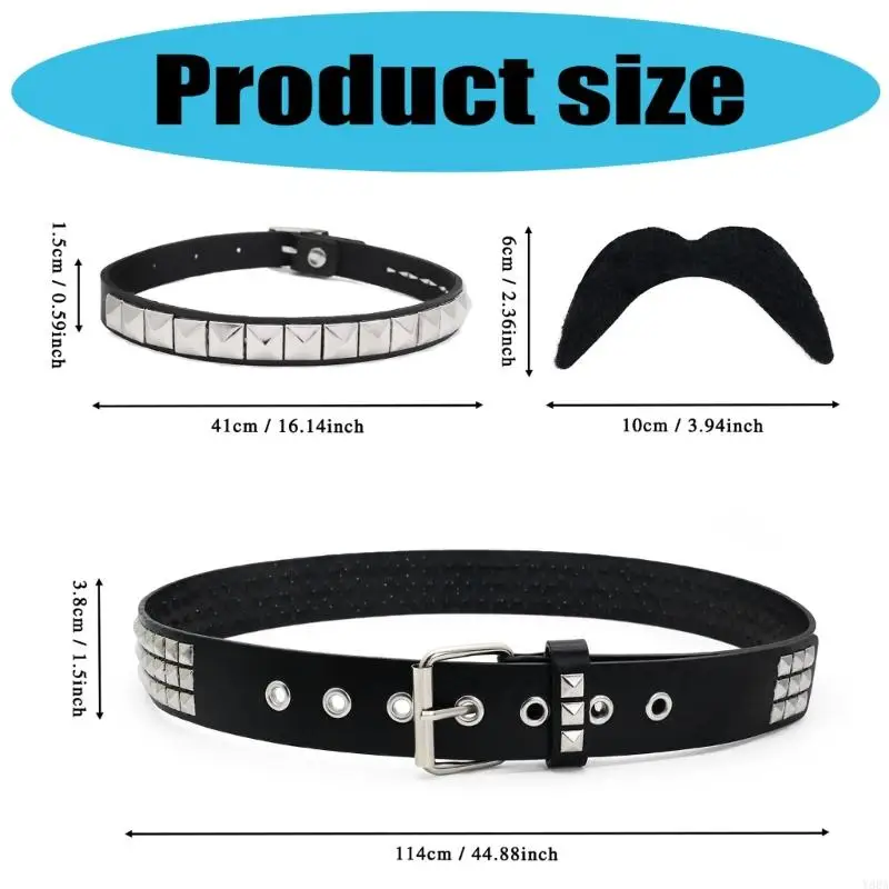 Ensemble d'équipement théâtre professionnel Y88A avec bracelers flexibles bracelets taille barbe amovible