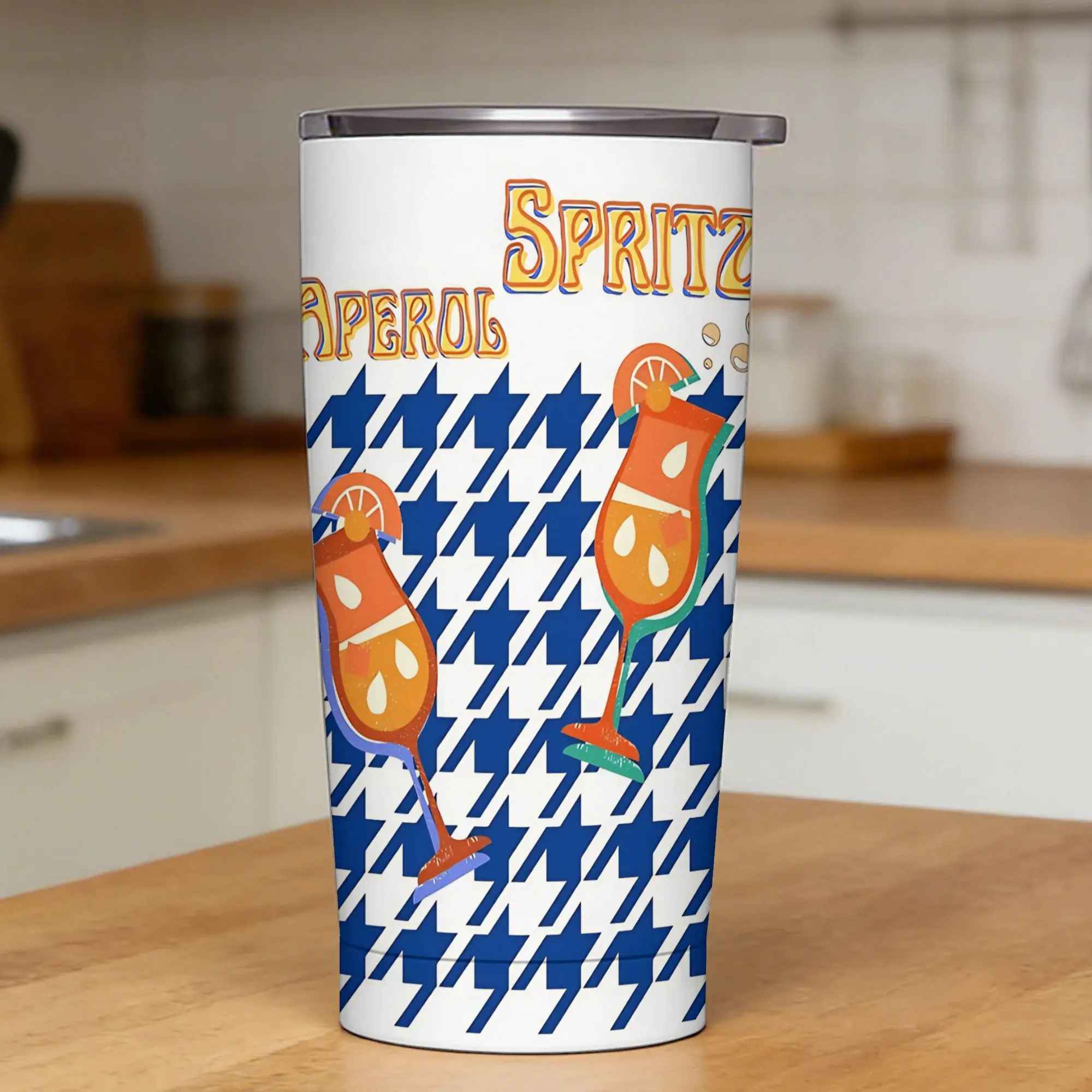 Stainless Steel Tumbler Aperols Spritz Thermal Mug  Keep Heat Cold and Hot Travel Water Bottle,