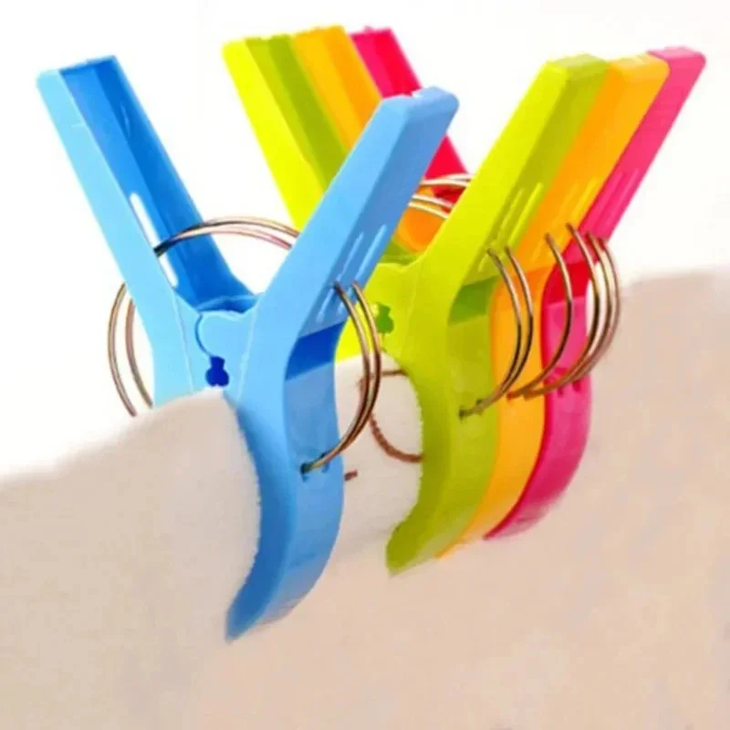 4-24Pcs Beach Towel Clips Plastic Quilt Pegs For Laundry Sunbed Lounger Clothes Pegs Home Bathroom Organization Tools