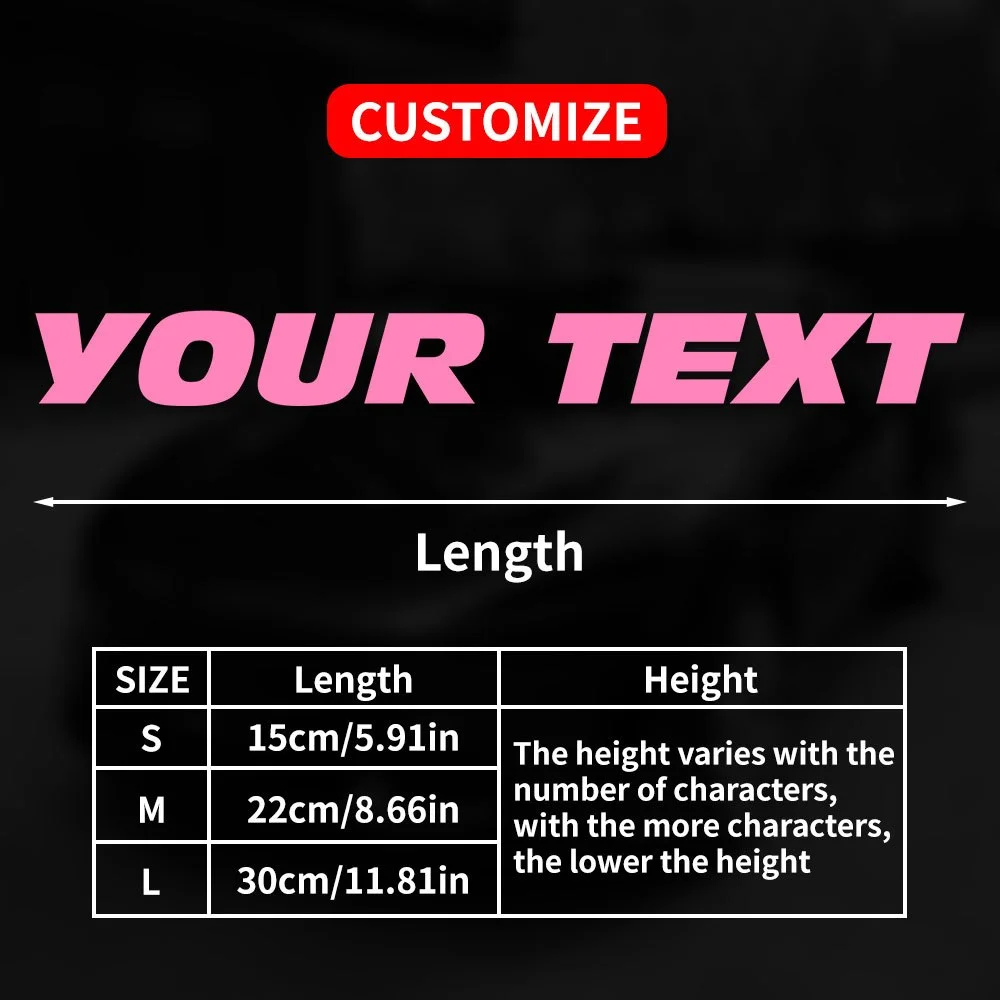 1PC Custom Motorfiets Stickers Waterdicht Vetgedrukte Letter Stijl DIY Brandstoftank Auto Raam Zijkant Carrosserie Scooter Helm Fiets Vinyl Decals