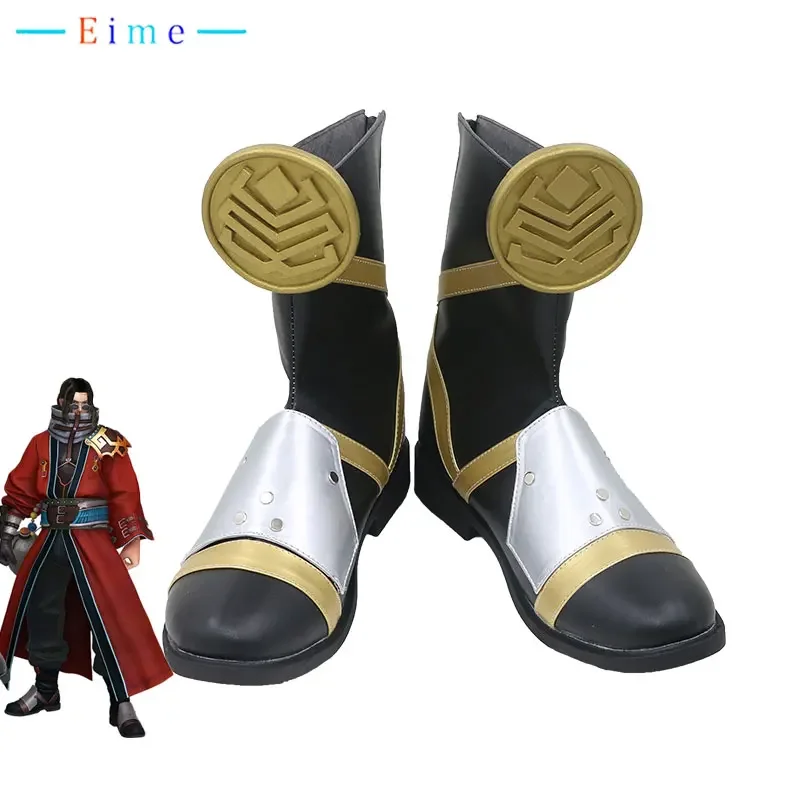 

Game FF10 Auron Cosplay Shoes PU Leather Shoes Halloween Carnival Boots Cosplay Prop Custom Made