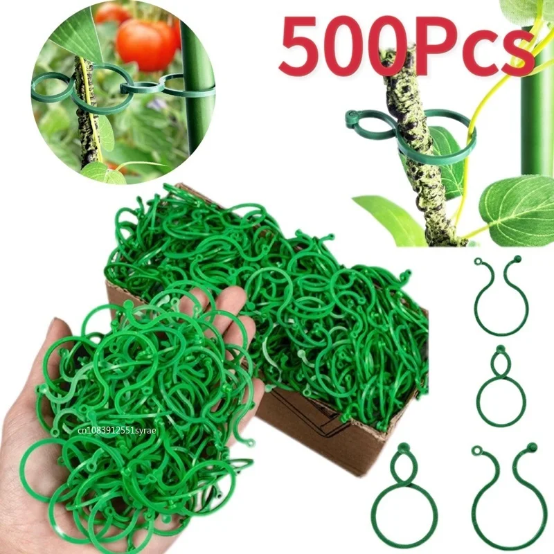 Plastic Garden Plant Clips For Vegetable Growing Upright Plant Holder Tomato Bundled Ring Garden Stand Tool Vine Support Tools