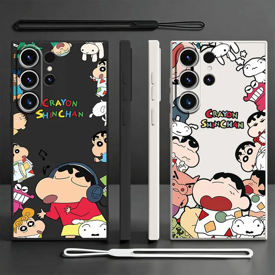 C-Crayon S-Shinchans Pajamas Phone Cover Case for Samsung Galaxy S26 S23 S20 FE S24 Ultra S22 S25 Edge Note 20 10 Ultra S21 Plus