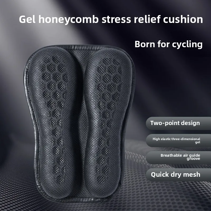 

Motorcycle Soft 3D Blow Air Seat Pads Cushion Shockproof Breathable Moto Saddle Cushion Slow Rebound Memory Gel Pad
