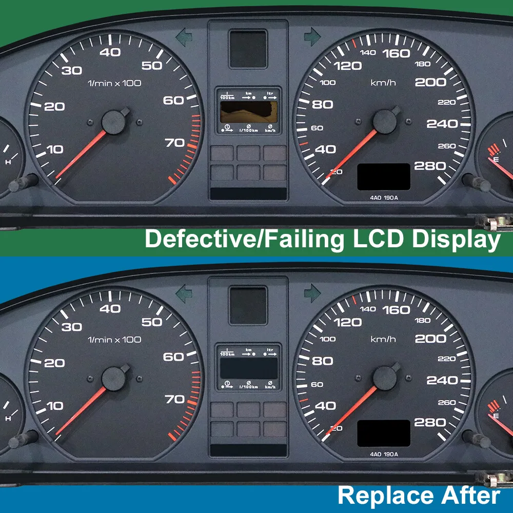 شاشة LCD لإصلاح أودي 80 100 200 V8 MFA أداة العنقودية بكسل #4