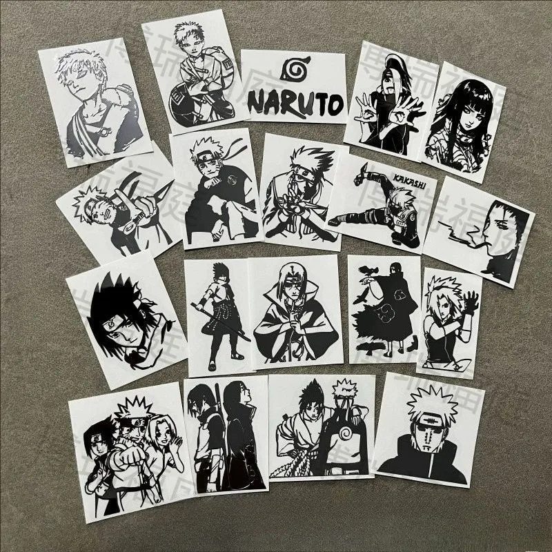 

Naruto Metal Stickers Kakashi Anime Action Figure Cartoon Waterproof Graffiti Sticker Phone Laptop Car Decoration Christmas Gift