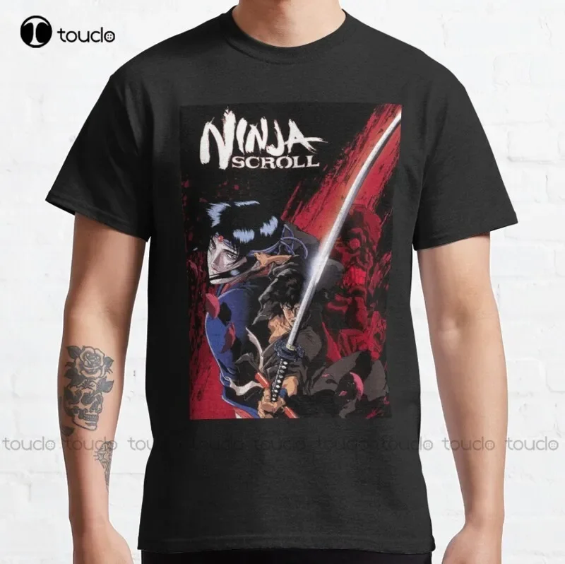 New Ninja Scroll Vintage Movie Film Anime Manga Action Fantasy Classic T-Shirt Pirate Shirt Cotton Tee Shirts Xs-5Xl Streetwear