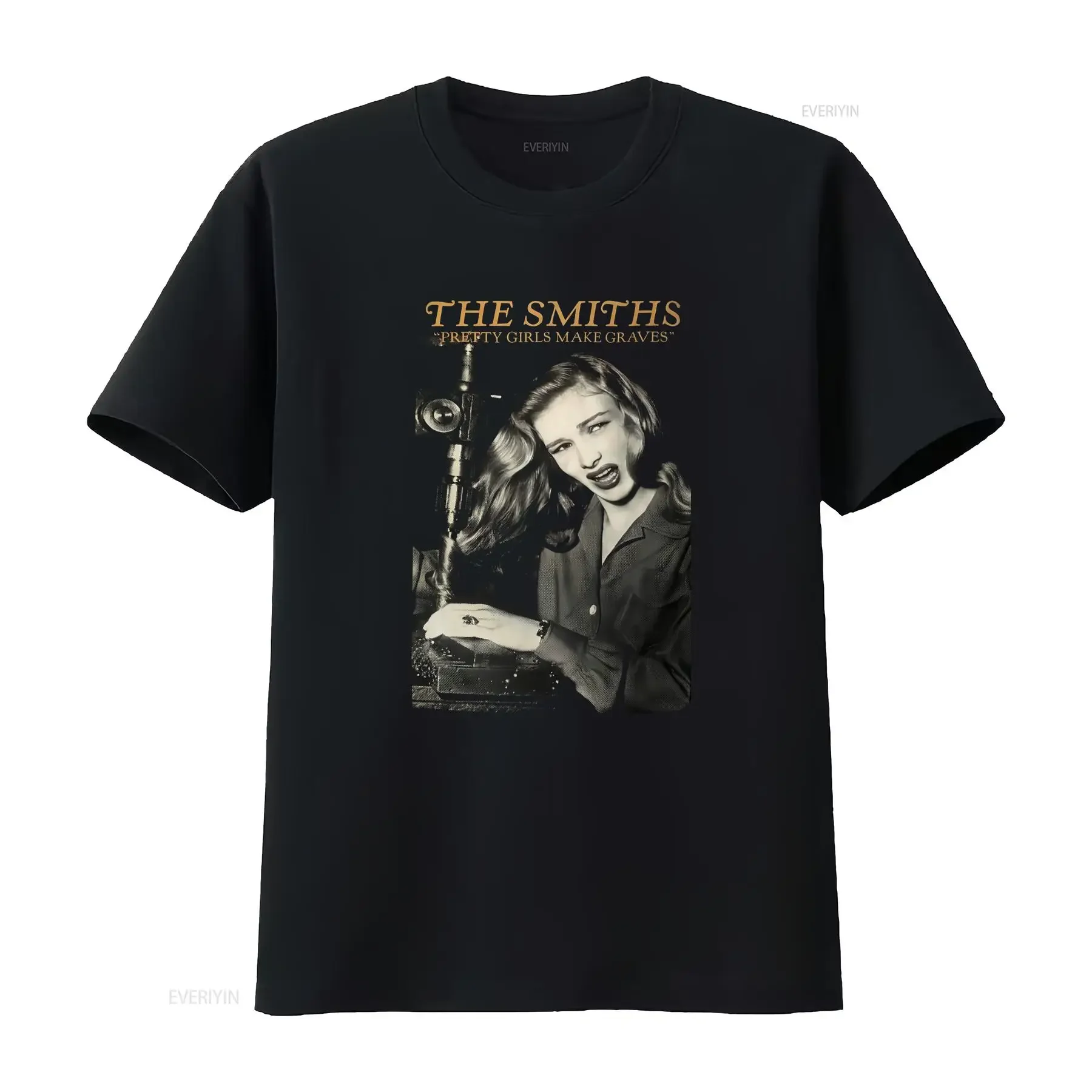 Футболка The Smiths Pretty Girls Make Graves Veronica Lake Organic, винтажная, с эффектом потертости, слегка эластичная, универсальная, новая с бирками.