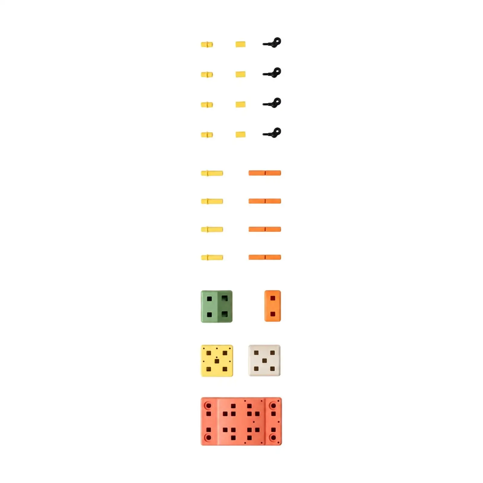 25 Pieces Interlocking Building Components Set Educational Plastic Construction Toy with Geometric Pieces for Preschoolers
