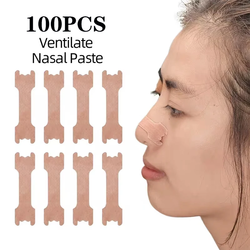 

100Pcs Breath Nasal Strips Right Way Stop Snoring Anti Snore Nose Strip Easier Better Breathing Aid Decive Good Sleeping Patches