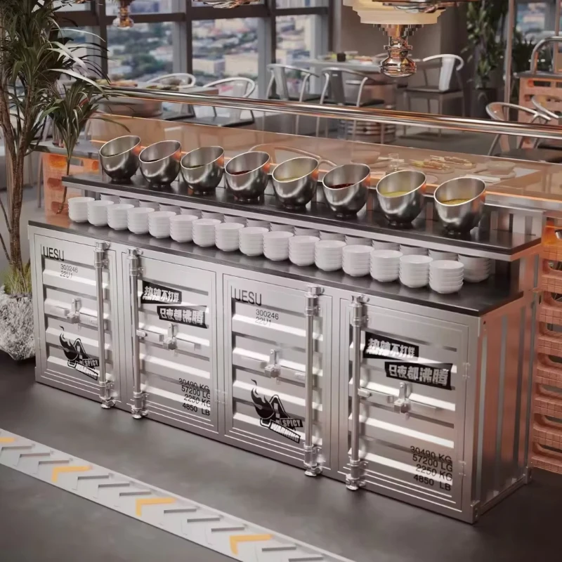

Heavy duty iron containers Lockers Hot pot Restaurant equipment Storage sideboards Hotel bar furniture