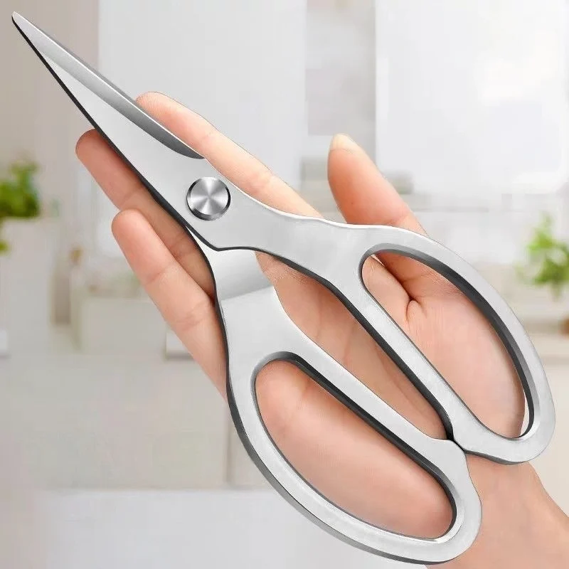 New Large Size Kitchen Scissors for Home Use Sharp Multi-functional Chicken Duck Goose Bone Cutting Fish Killing