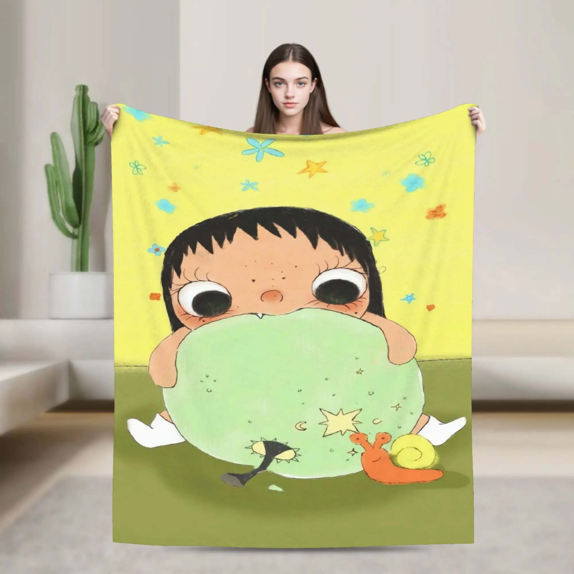 Manta Cálida y Suave Yuy Xiaoyu, Cobija de Felpa para Viaje, Cubrecama Estético de Franela para Exteriores, Cubre Sofá/Cama