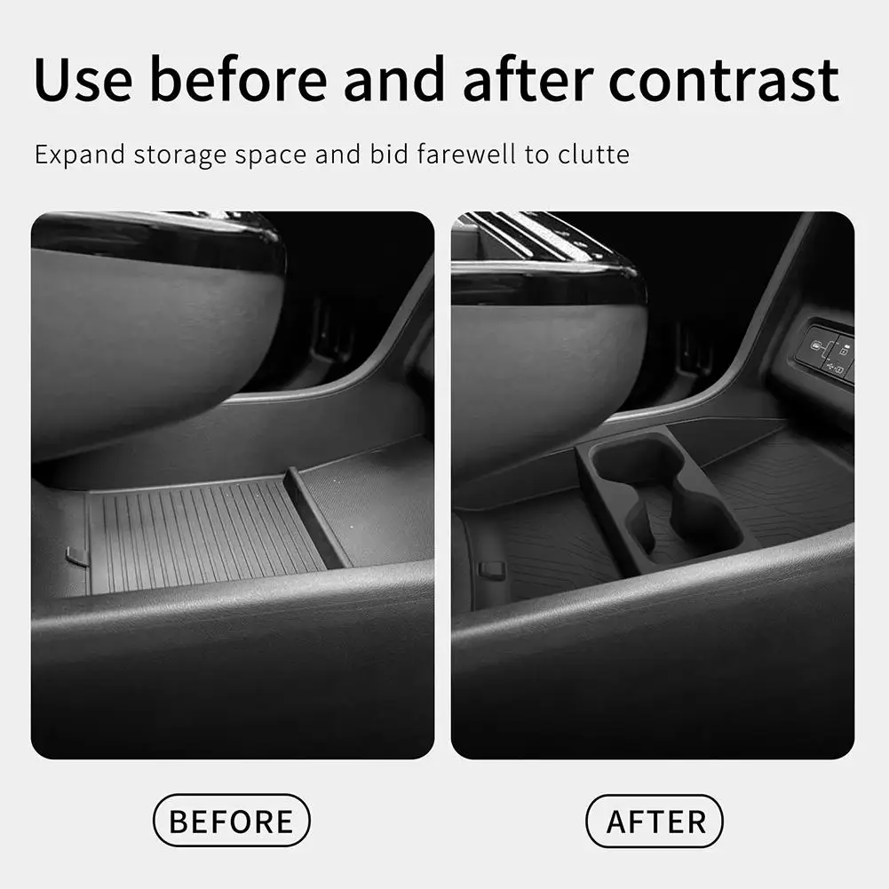 For Hyundai Tucson 2025 TPE Center Console Storage Box Center Console Lower Organizer Tray Car Interior Accessories - Image 3