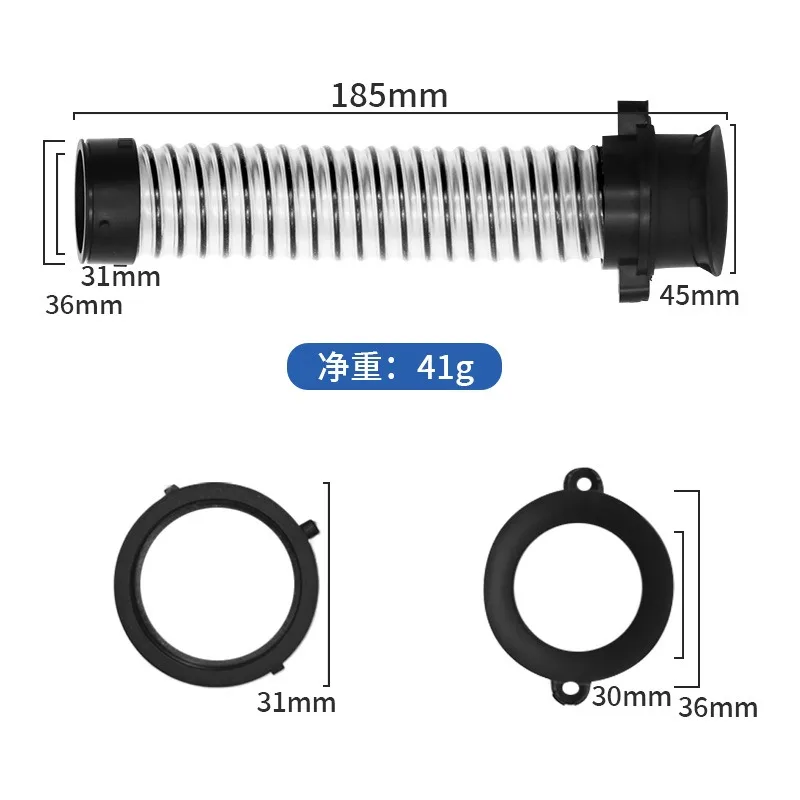 `4th Gen Washing Machine Corrugated Drain Hose, Bendable Threaded Sewage Pipe Connector Fittings`