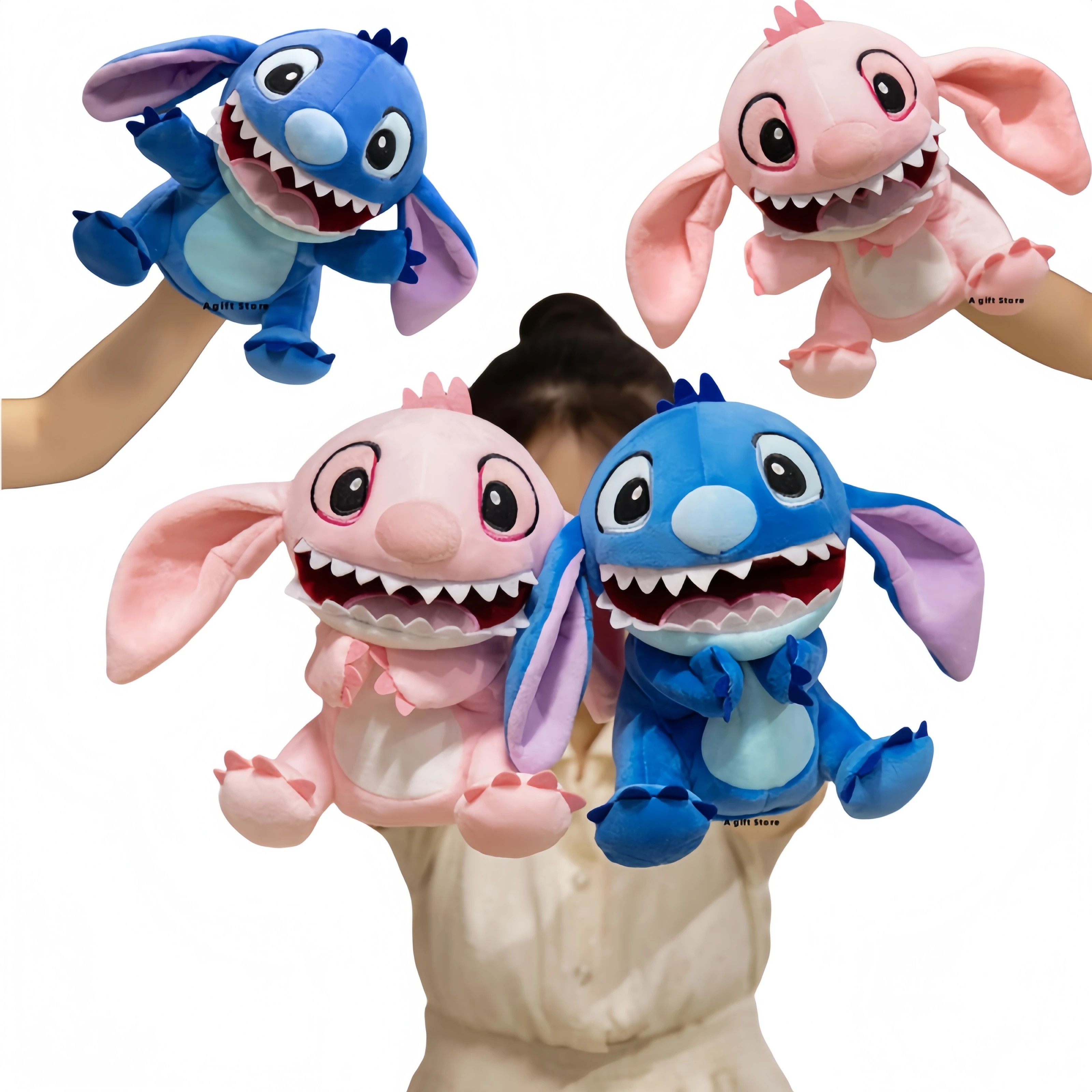 

Disney Lilo & Stitch Hand Finger Stitch Мультяшная плюшевая игрушка Косплей Плюшевая кукла Развивающая детская игрушка Stitch Ручная кукла Подарок ребенку