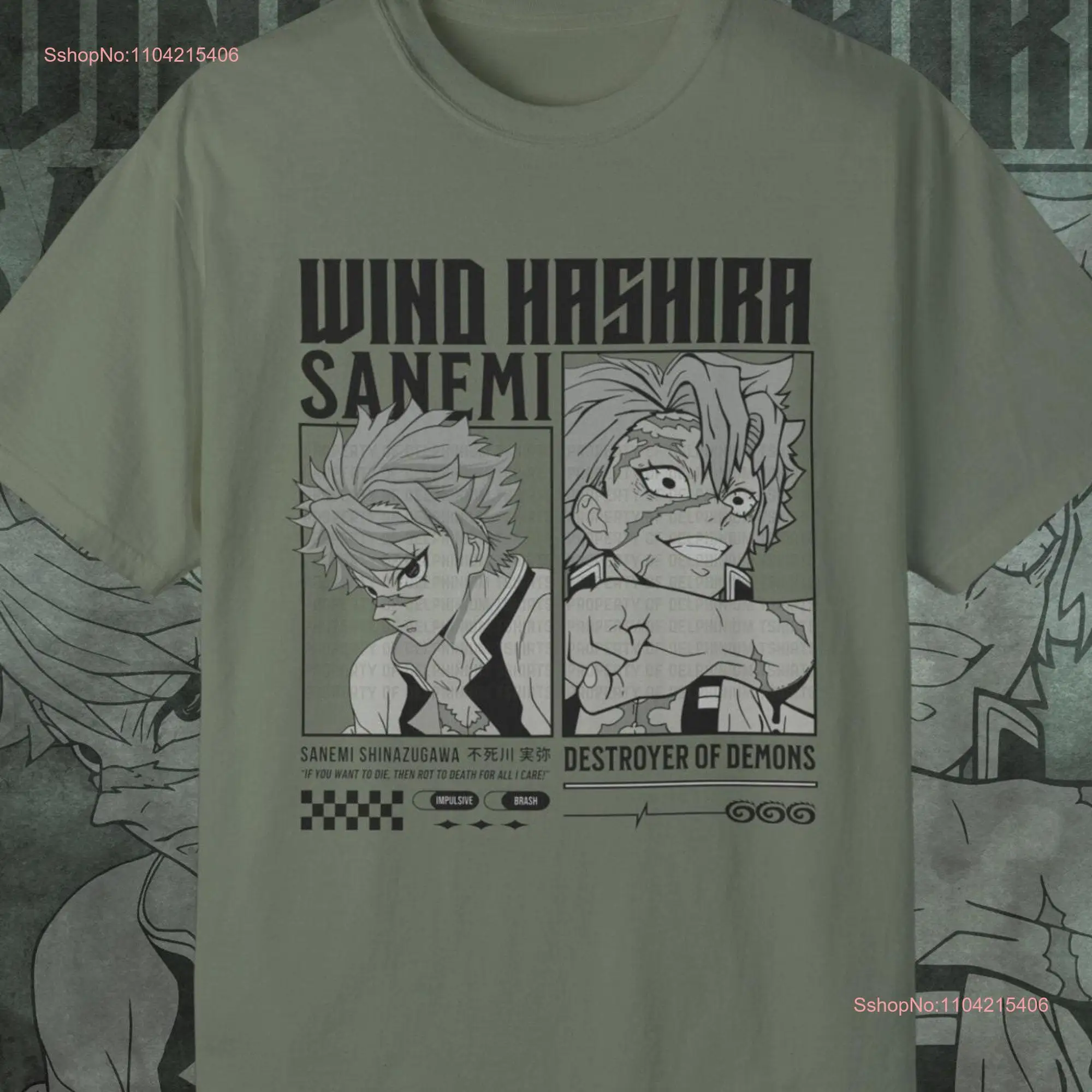 UPGRADED Tomioka Obanai Muichiro Kanroji Sanemi Gyomei Rengoku Hashira Kimetsu no Yaiba Comfort Colors Relaxed Fit 1717 T Shirt