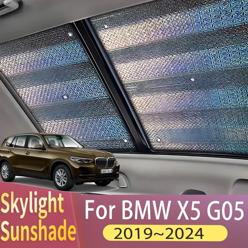 

Sunroof Sunshade Suitable For BMW X5 G05 2019~2024 Car Panoramic Roof 2X Heat Shield Window Sunshade Anti-UV Auto Accessories