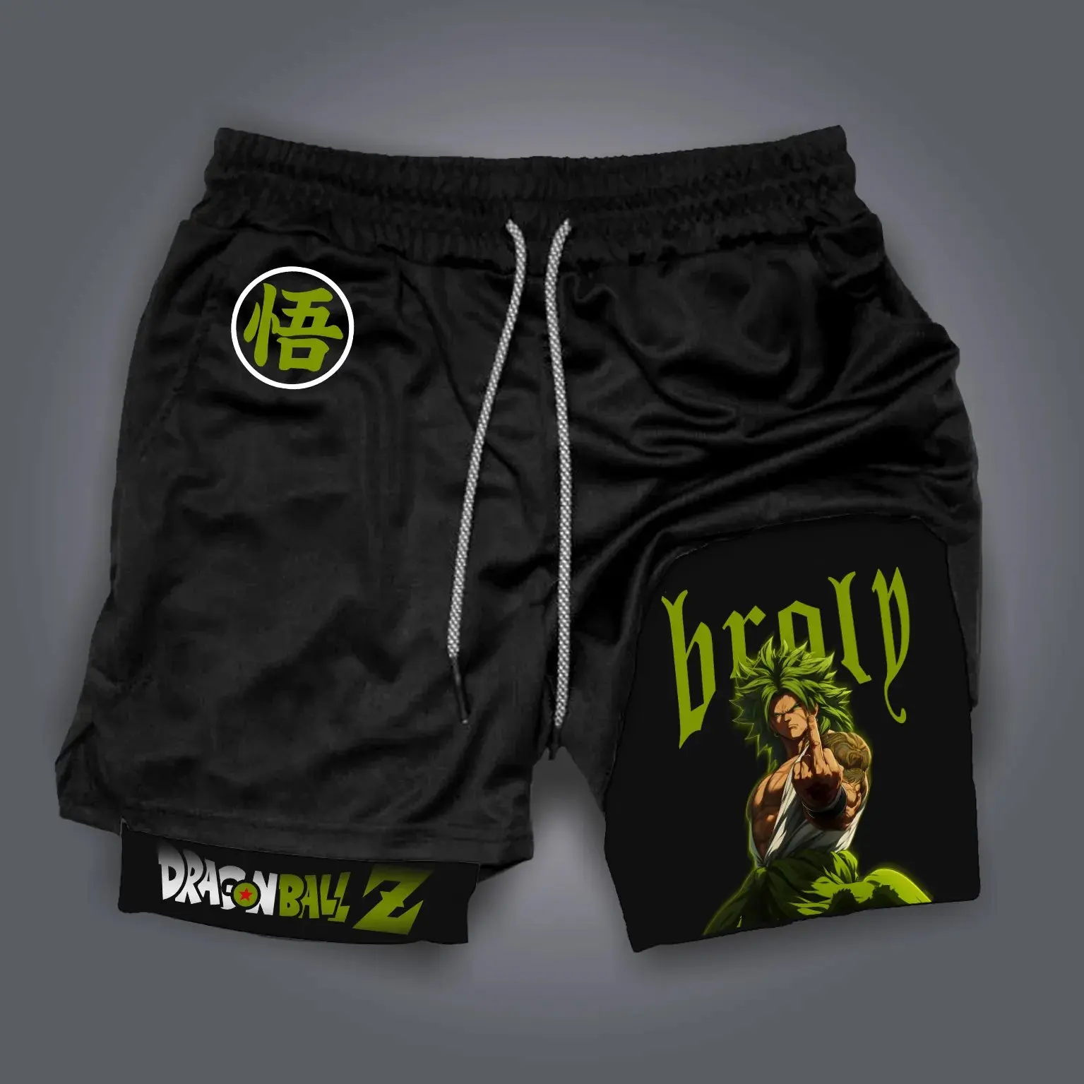 Dragon Ball Broly Anime Pantaloncini da palestra Uomo Traspirante Casual Streetwear Pantaloni da spiaggia ad asciugatura rapida a doppio strato Nuova moda estiva Y2k