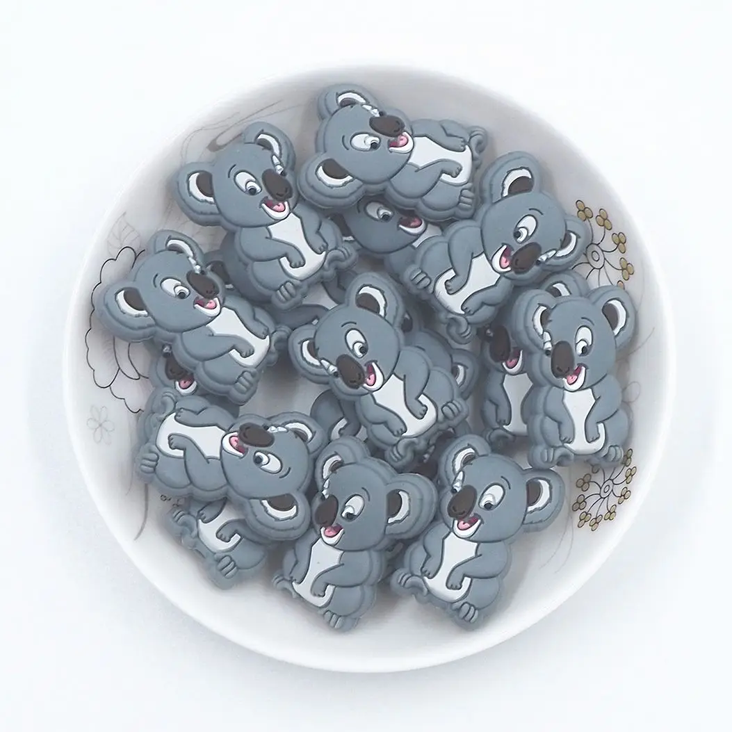 

Chenkai 10PCS Koala Focal Beads Silicone Charms For Pen Making Character Beads For Beadable Pen Baby Pacifier Dummy Chains