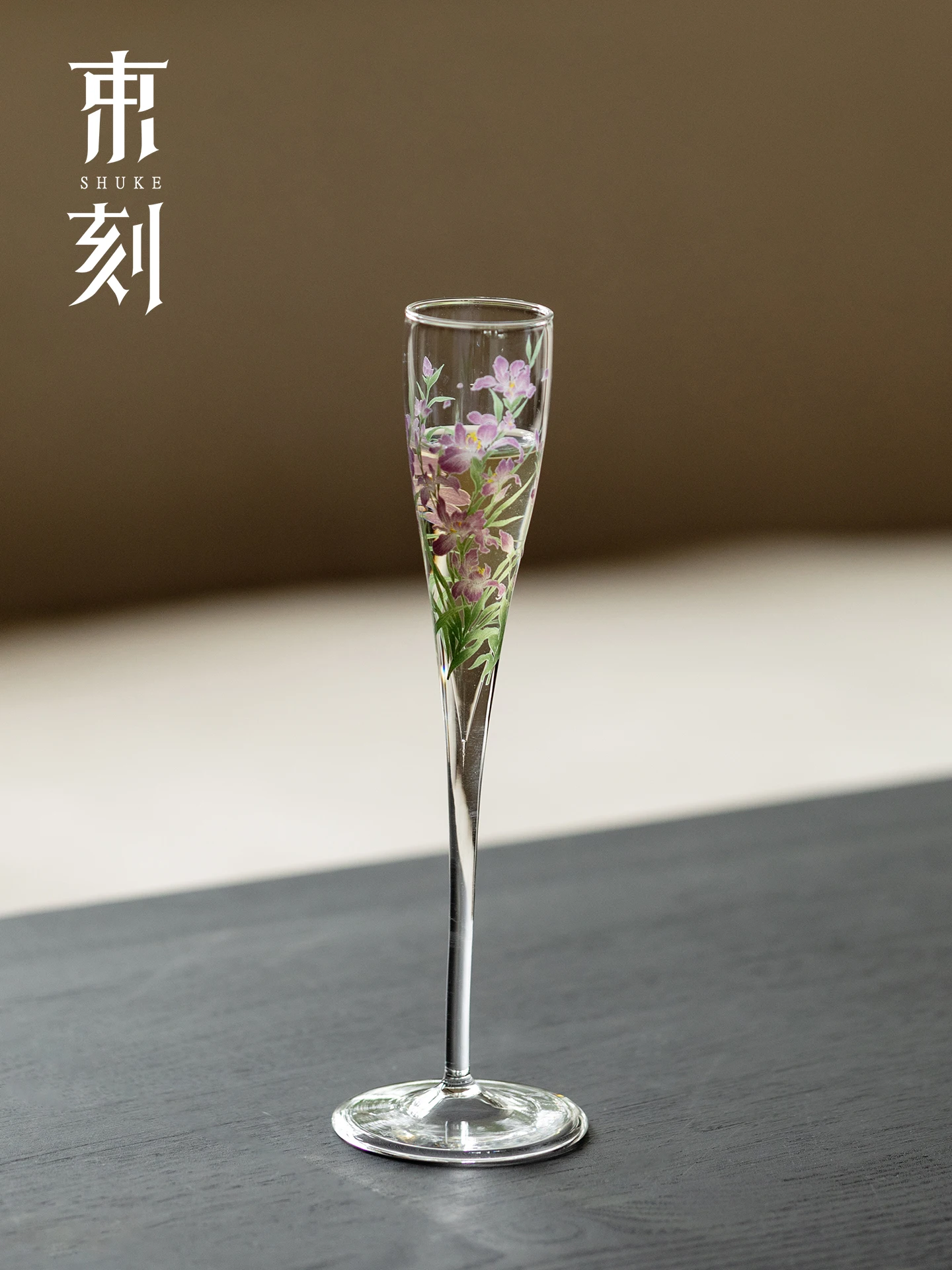 

Creative Highball Glass Iris Flower Bubble Wine Glass Personalized Champagne Glass Handmade Chinese Style Unique Shape Glass