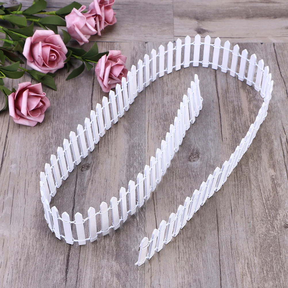 4 قطعة سياج مصغر ديكور سياج حديقة خشبي صغير للمناظر الطبيعية الصغيرة لتقوم بها بنفسك بوعاء العصارة بيت الطيور شجرة عيد الميلاد #3