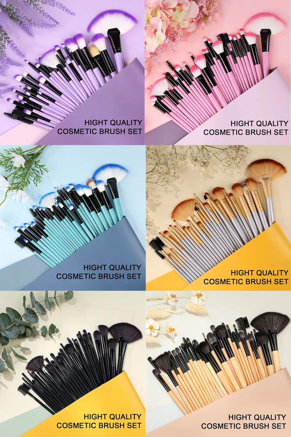 Neues 10/32-teiliges Make-up-Pinsel-Set, weiche, flauschige Pinsel für Puder, Foundation, Konturierung, Rouge, Concealer, Lidschatten, Blending, Highlighter, Beauty-Tool – Detail 1