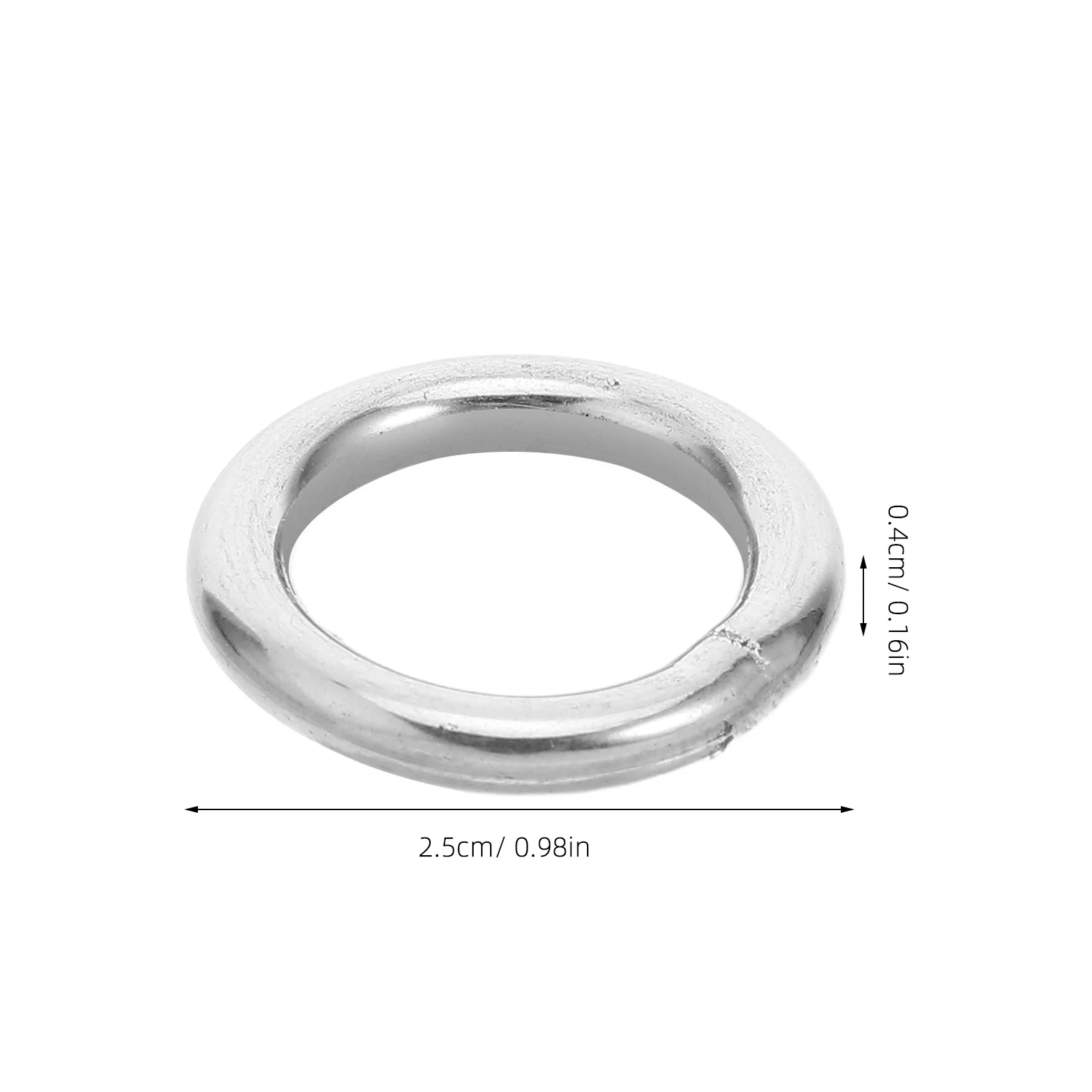 24 قطعة حلقات من الفولاذ المقاوم للصدأ 4 مللي متر الصلبة مغلقة O شكل الأطواق المعدنية لصنع المجوهرات الحرفية زاك لتقوم بها بنفسك مكرامية ديكور ملحومة #6