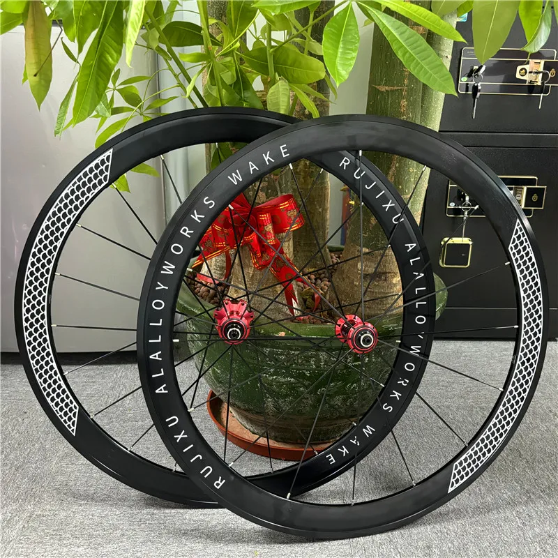 Road Bike Wheels Superlight 700 C30/ 40/50mm Aluminum Alloy Clincher Rim Thru Axle Center Lock Disc Brake Elite Bicycle Wheelset
