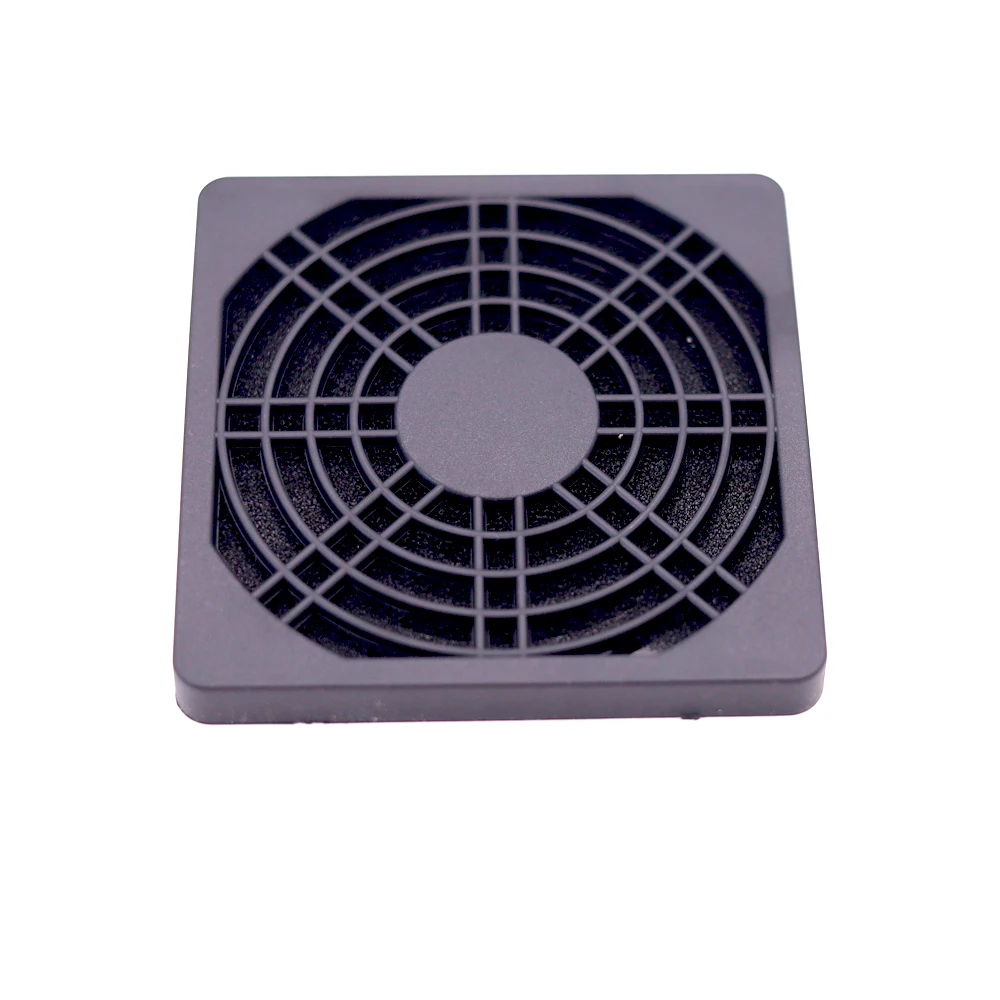 Cubierta de filtro de aire de ventilador Axial, plástico negro, 80x80mm, tres en uno, antideslizante, para ventilador de la serie 8cm