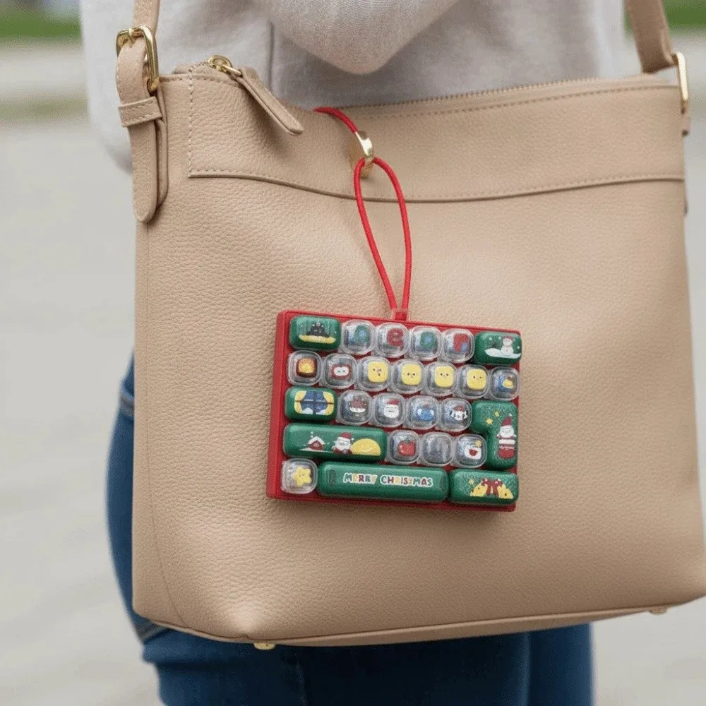 26-Tasten-Entspannungsknopf, niedliches Design, kleines Geschenk, Mini-Tastatur-Anhänger, Taschenanhänger, kreativer Stil – Detail 3