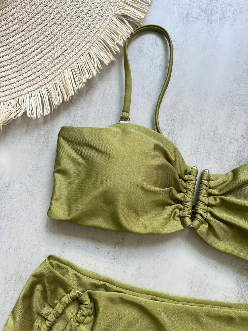 Bikini a fascia Push Up Costumi da bagno donna 2024 Costumi da bagno femminili sexy Bikini brasiliano Perizoma Biquini Costumi da bagno Costumi da bagno solidi