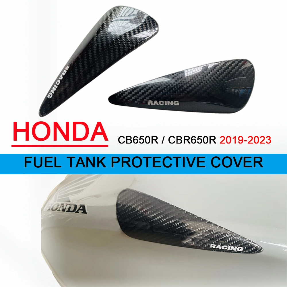 

CBR650R For HONDA CB650R 2019-2023 Motorcycle Fuel Tank Sliding Protector Carbon Fiber Fuel Tank Corner Decorative Cover