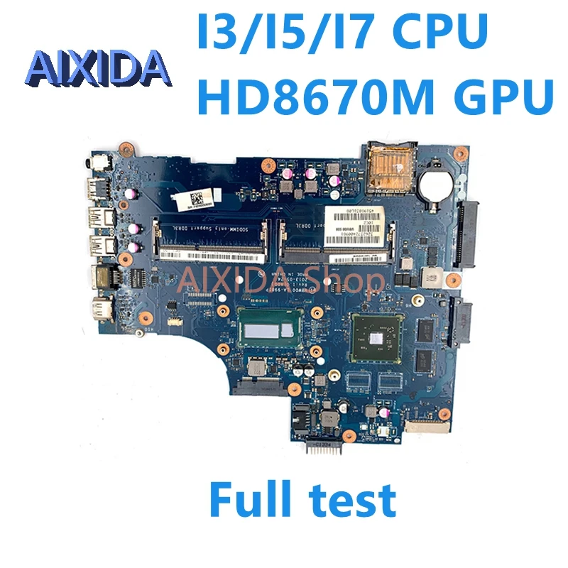 

AIXIDA VBW00 LA-9981P CN-0MXM3Y main board For Dell inspiron 15R 3537 5537 Laptop motherboard i5-4200U CPU HD8670M GPU full test