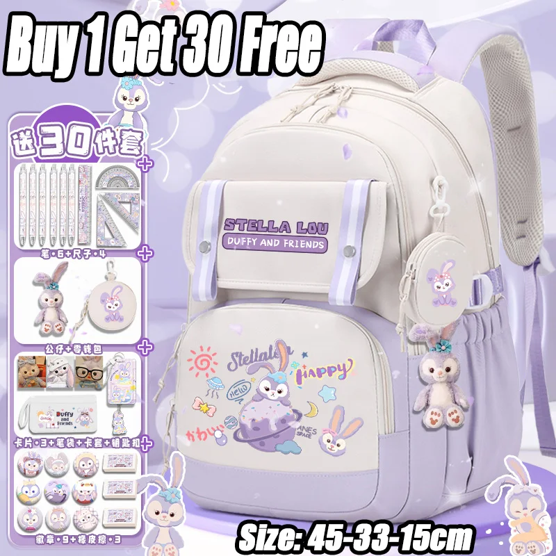 Sanrio Backpack 2025 New Starry Della Children's School Backpack for Kids 3-6th Grade Youth Back to School